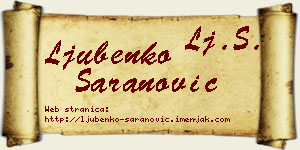 Ljubenko Šaranović vizit kartica